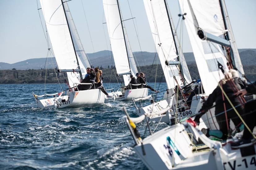 Montenegro J70 Racing fleet, 9 boats in Porto Montenegro